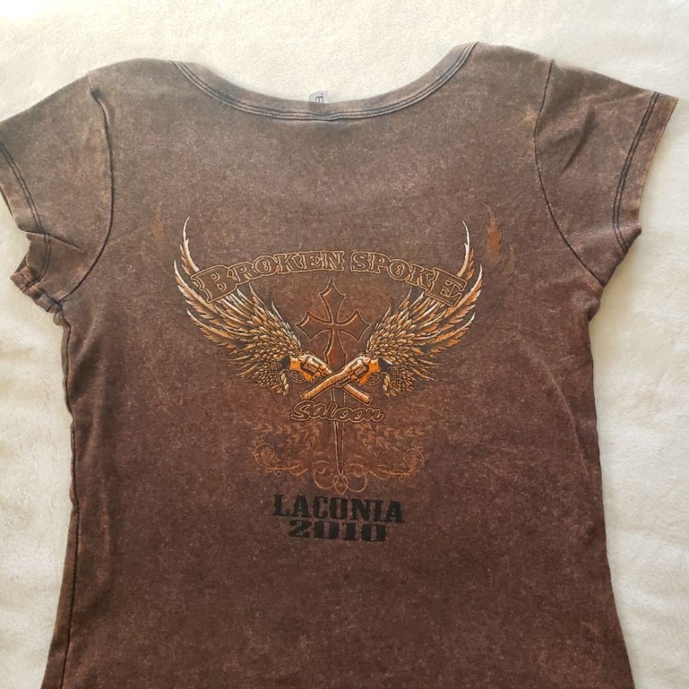 Vintage Broken Spoke logo t shirt